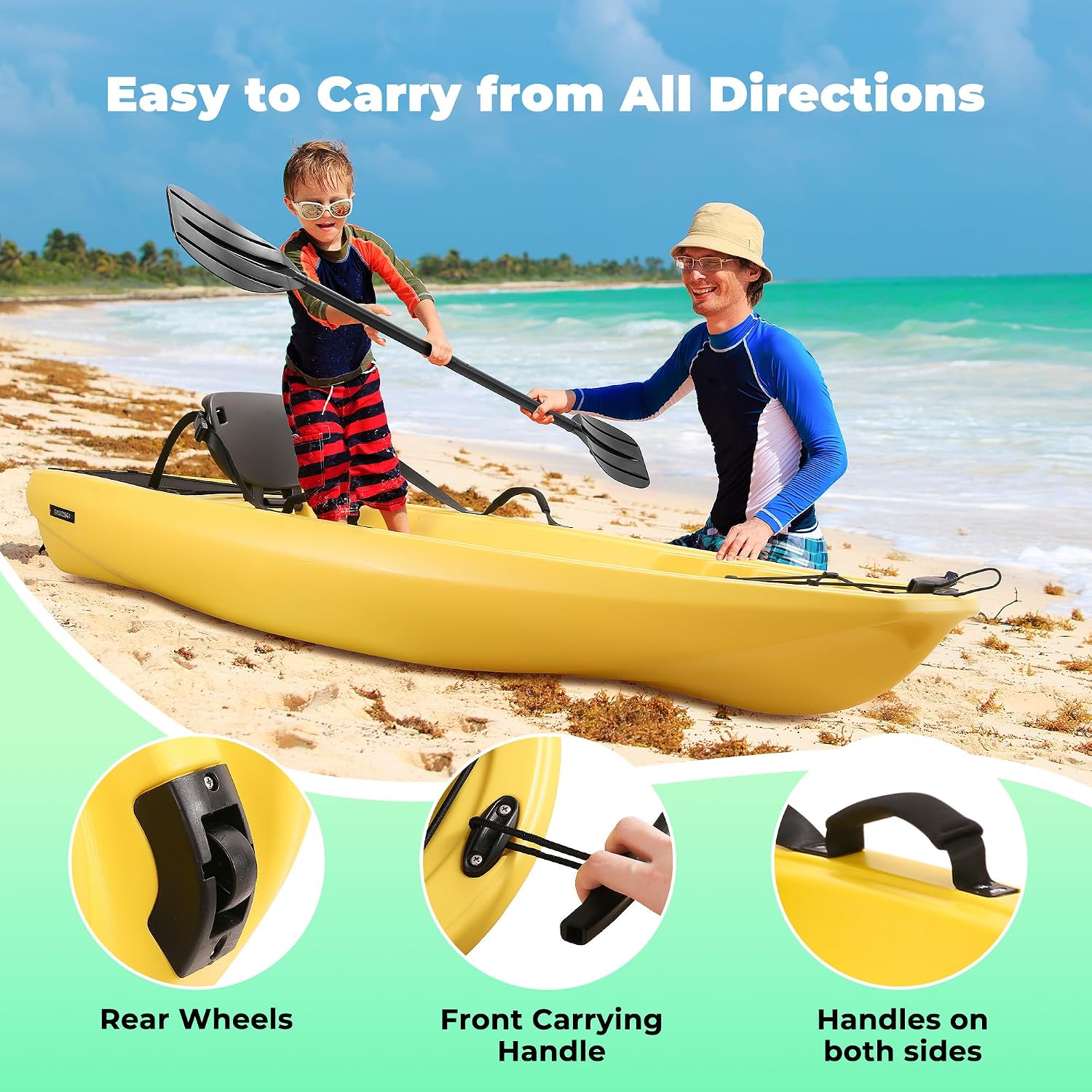 Kayak with Paddle 6.5 FT Recre - Fishing Kayak Paddle review and price